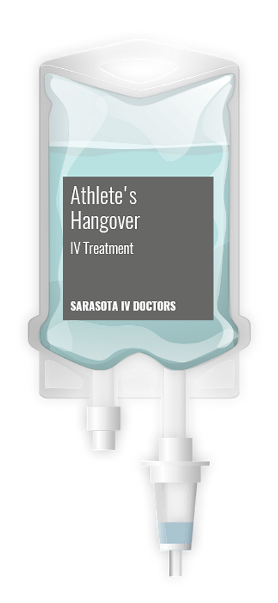 Athlete's Hangover IV therapy bag