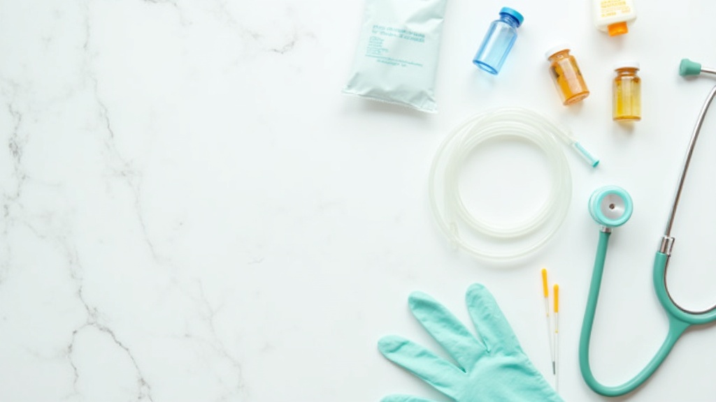 IV therapy medical supplies and vitamin vials